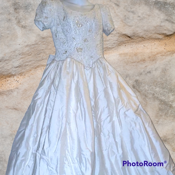 Vintage 90s Mori Lee Silk Wedding Dress - Picture 1 of 16